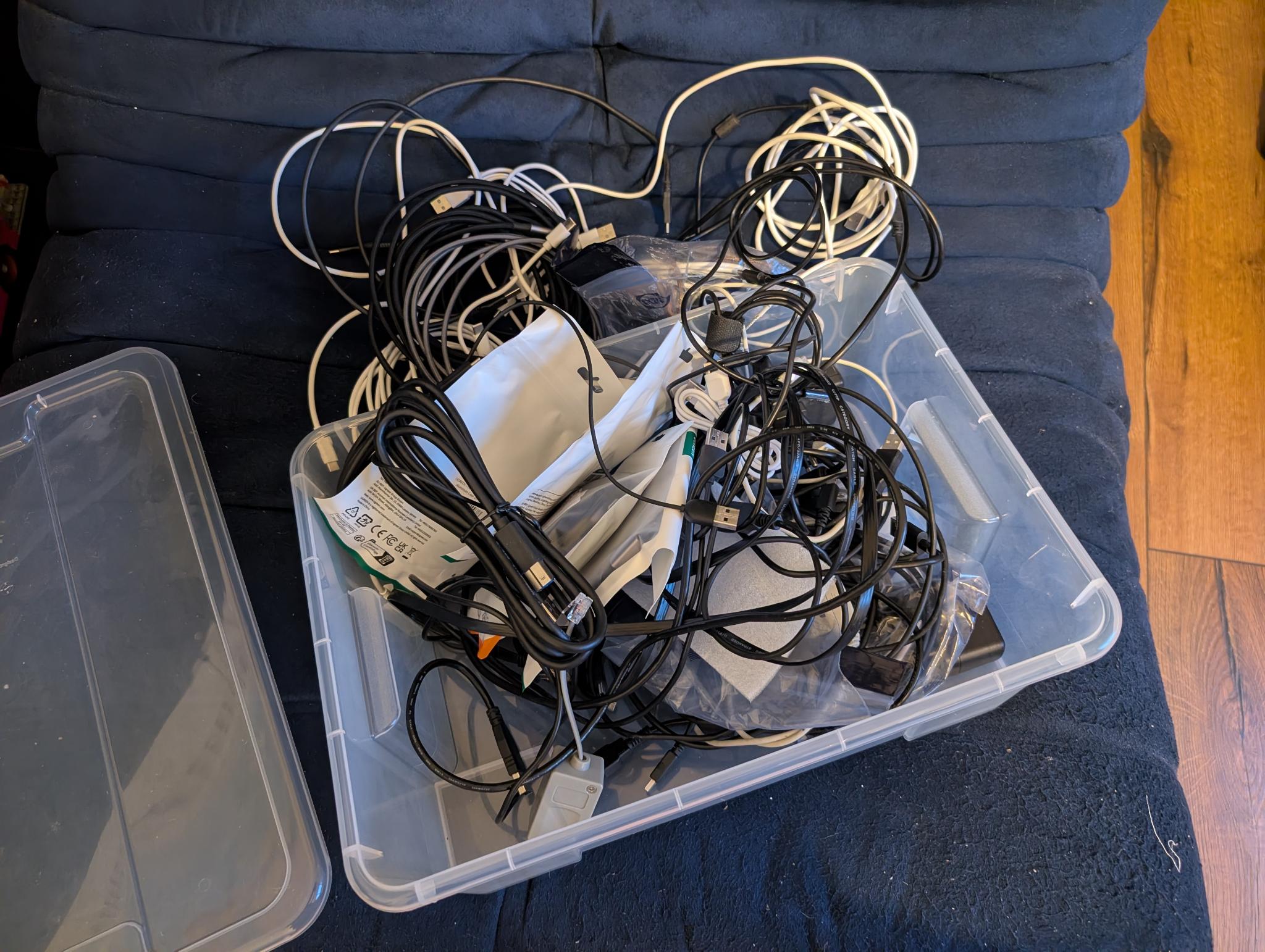 A mess of USB cables